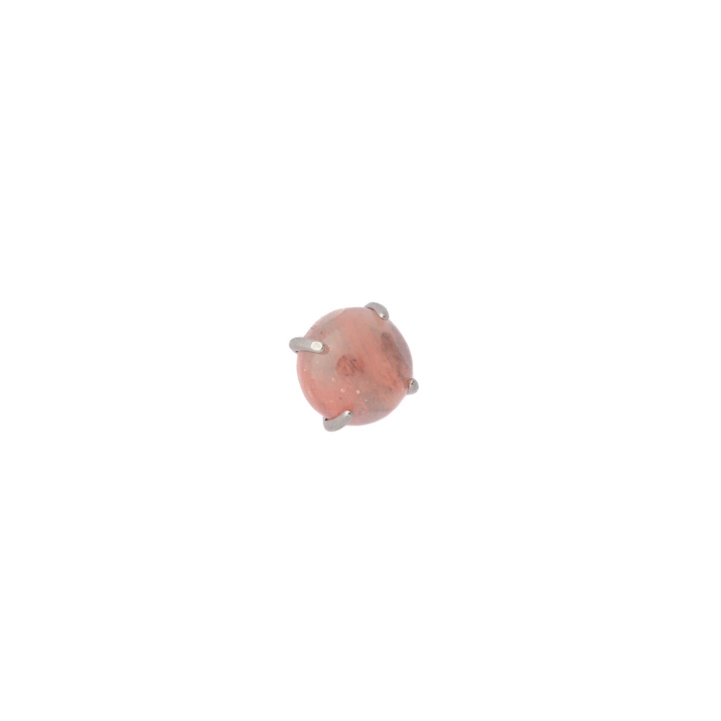 Cherry Quartz (Titanium) - Single Earring