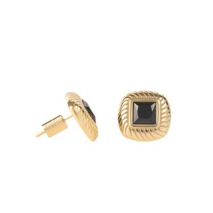 "Diana" Black in Gold Plated – Sold as a Pair or Individually