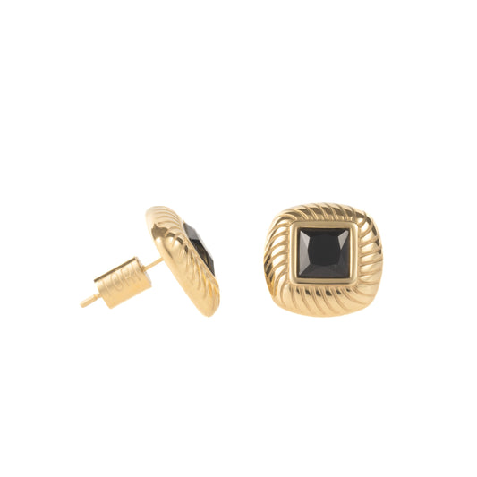 "Diana" Black in Gold Plated – Sold as a Pair or Individually