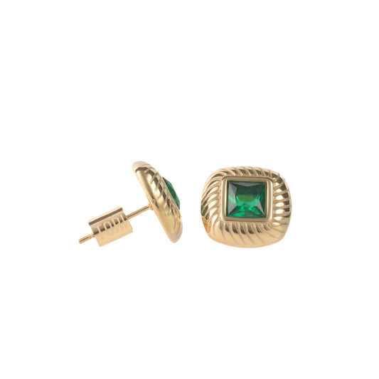"Diana" Green in Gold Plated – Sold as a Pair or Individually