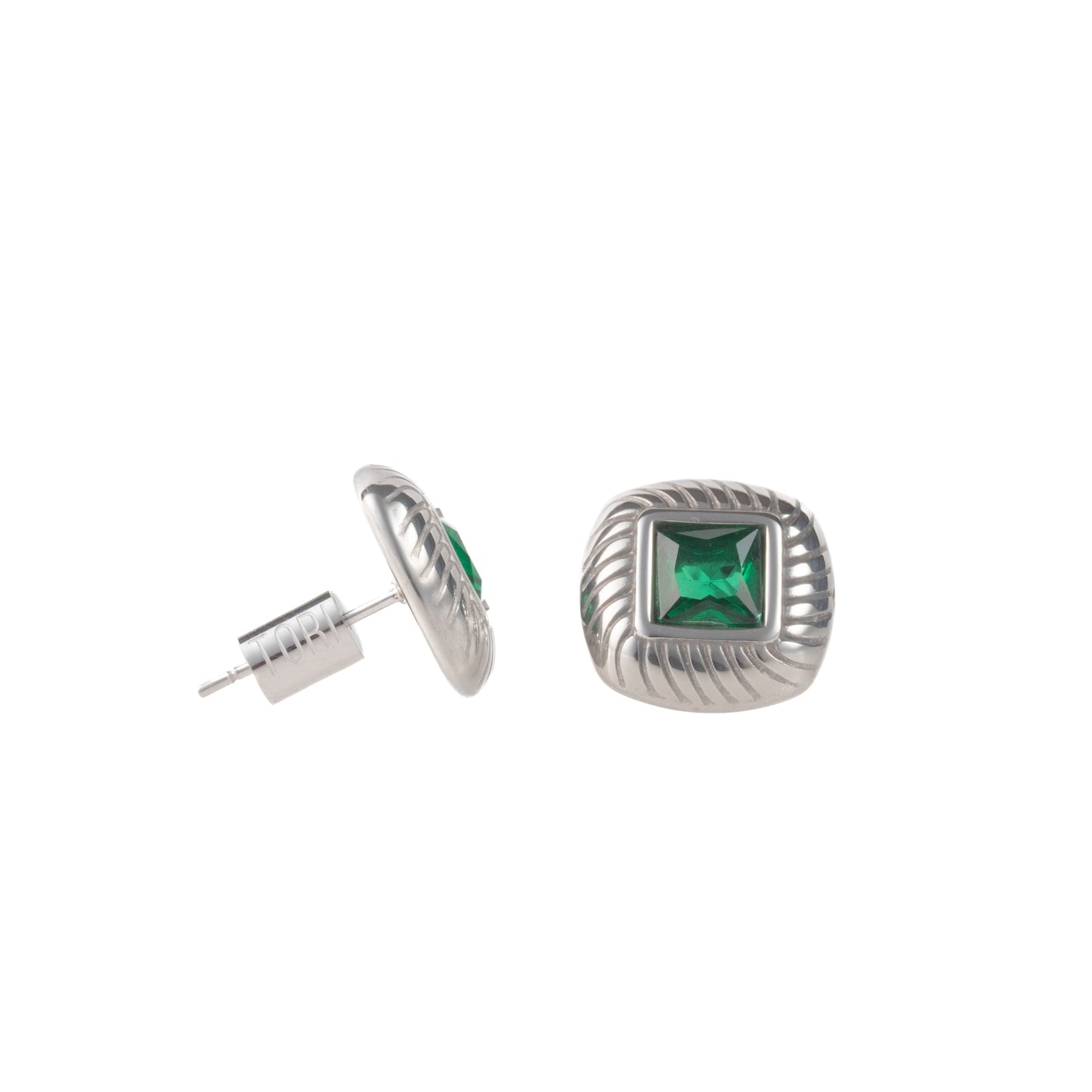 "Diana" Green in Stainless Steel – Sold as a Pair or Individually