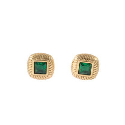 "Diana" Green in Gold Plated – Sold as a Pair or Individually