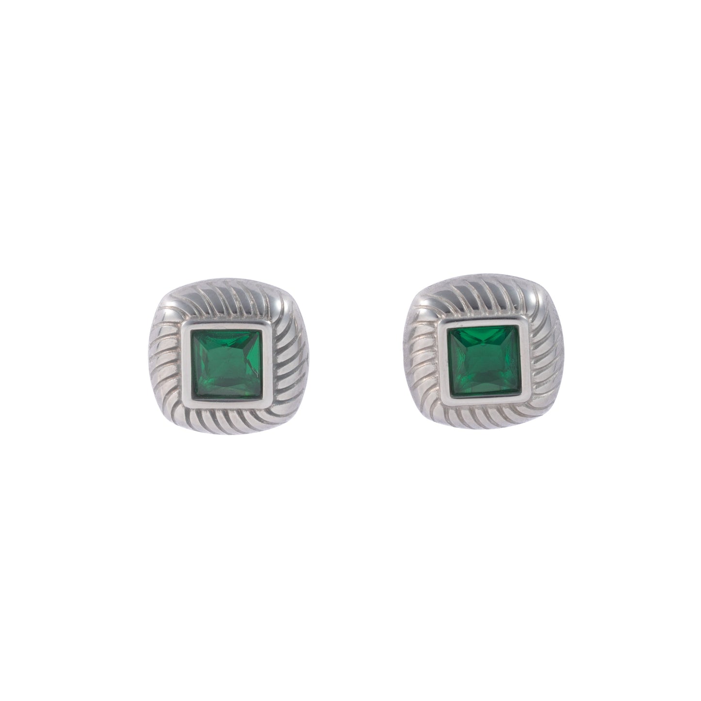 "Diana" Green in Stainless Steel – Sold as a Pair or Individually