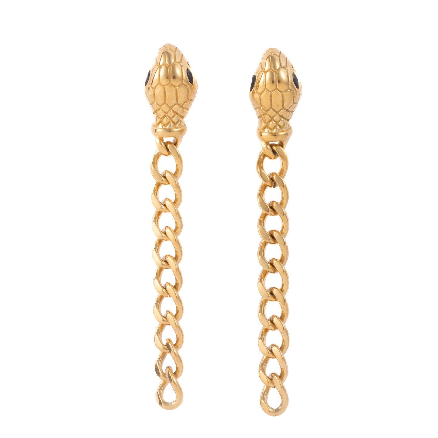 "Lex" Black in Gold Plated – Sold as a Pair or Individually