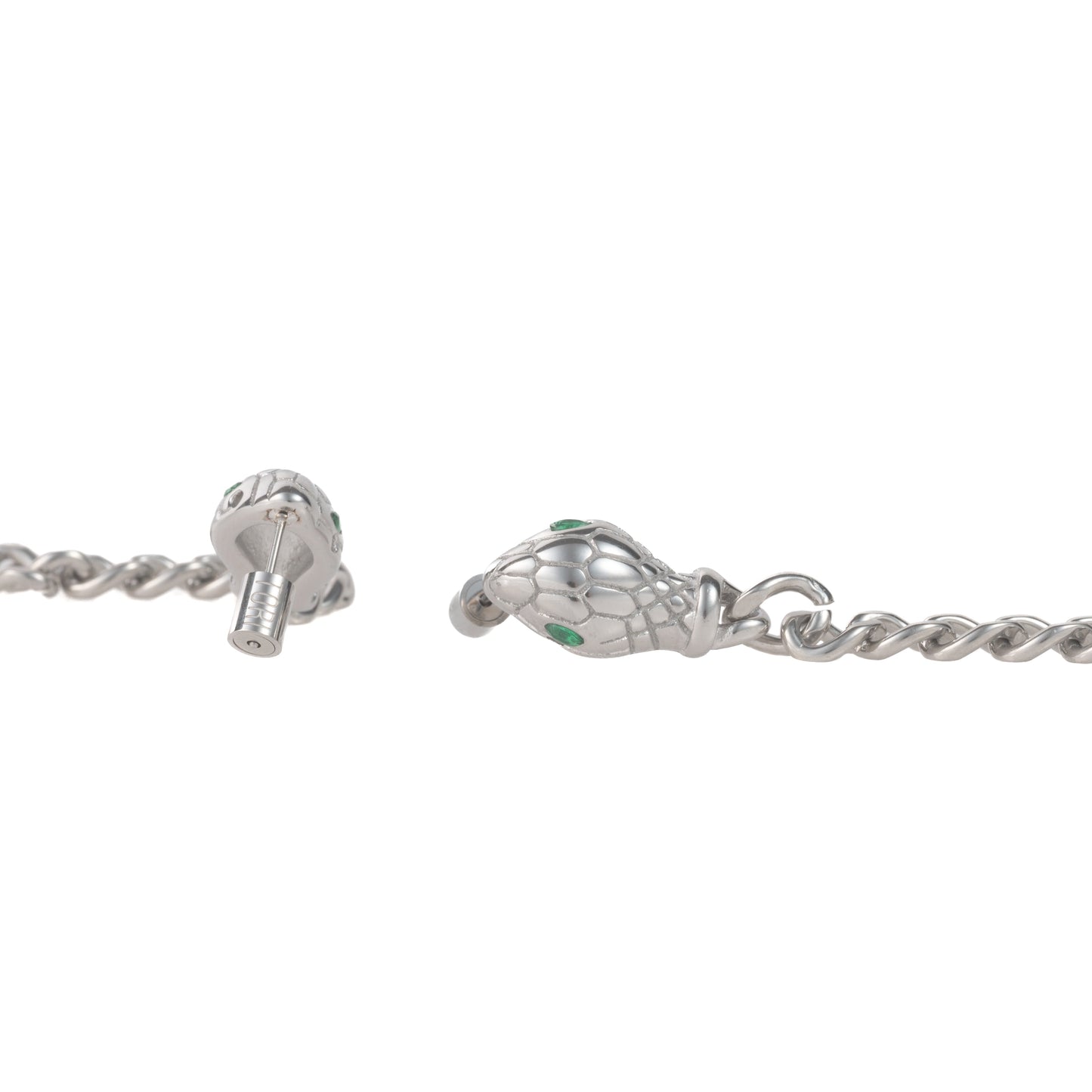 "Lex" Green in Stainless Steel – Sold as a Pair or Individually
