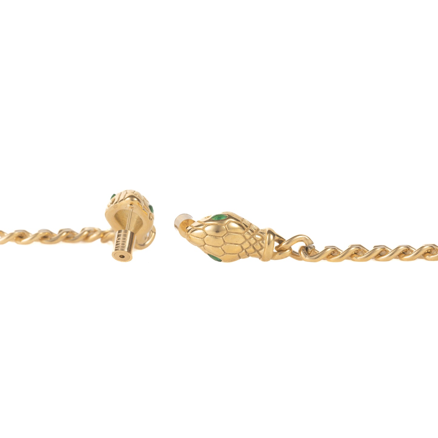 "Lex" Green in Gold Plated – Sold as a Pair or Individually