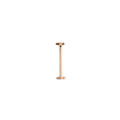 Guidance in Yellow Gold - Diamond Threaded Flatback Stud