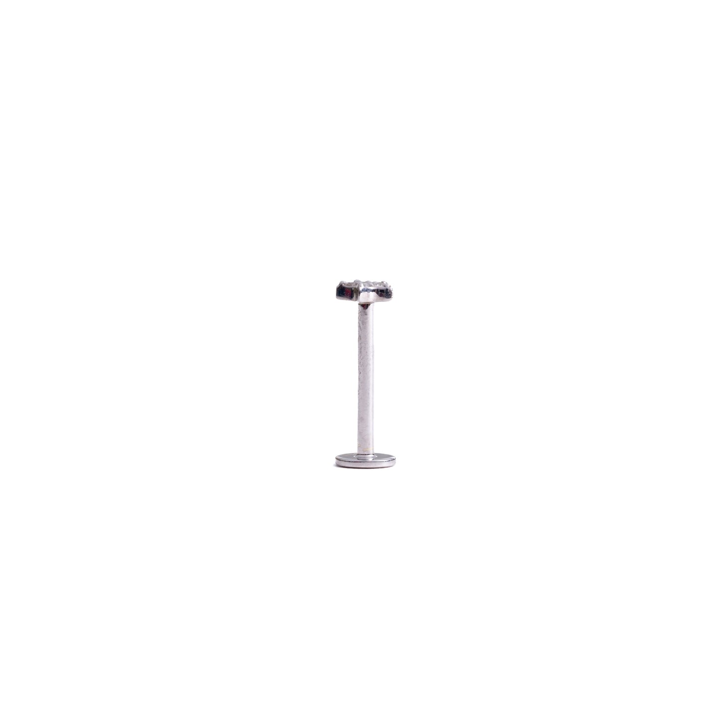 Guidance in White Gold - Diamond Threaded Flatback Stud