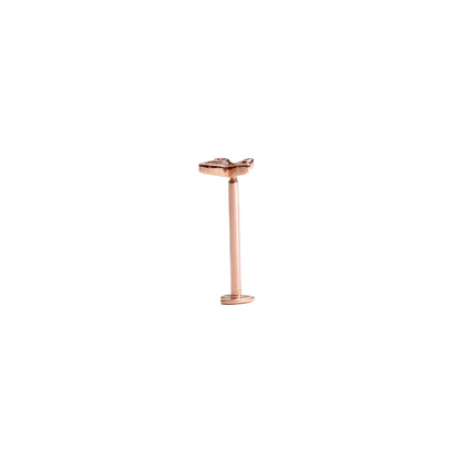Metamorphosis in Rose Gold - Diamond Threaded Flatback Stud