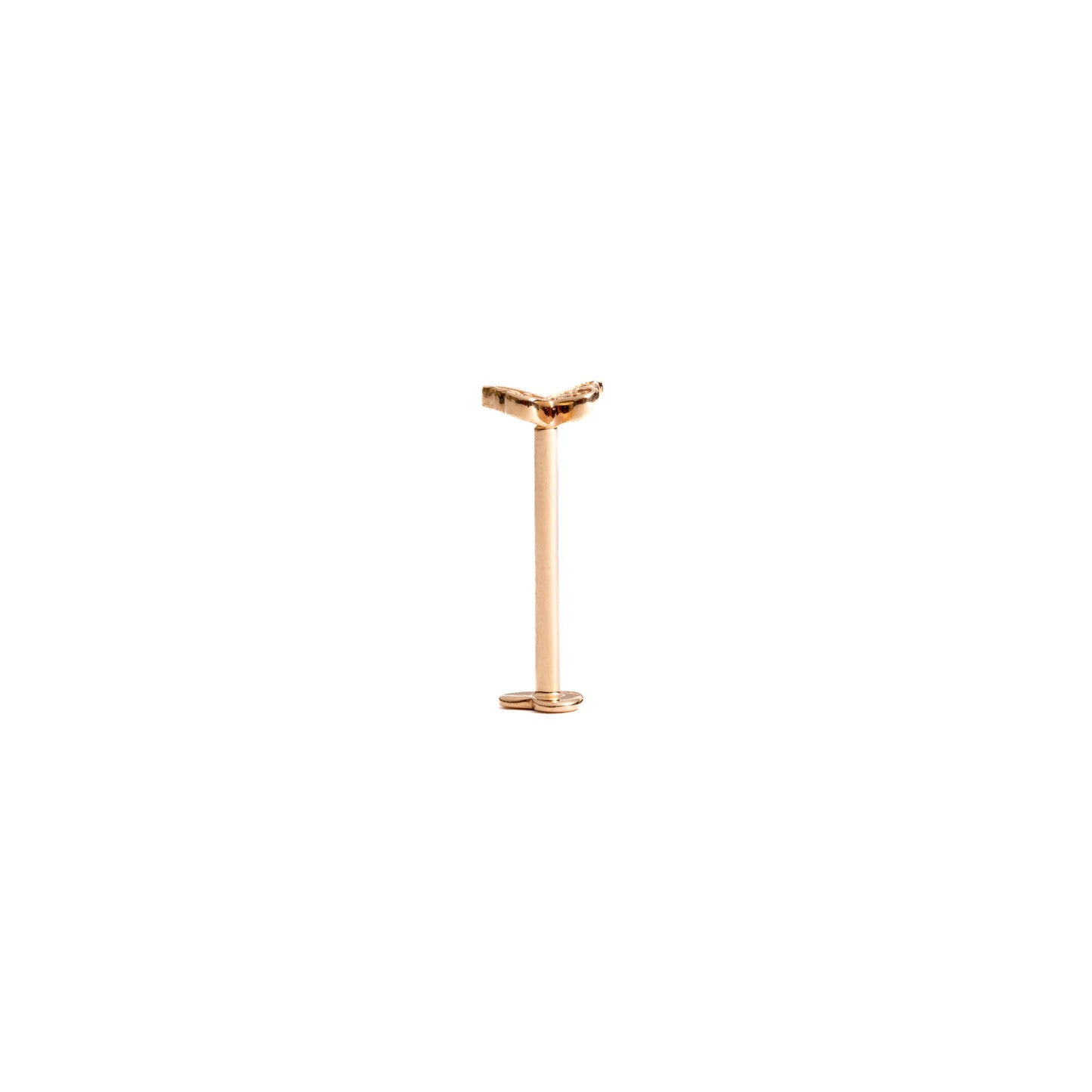 Metamorphosis in Yellow Gold - Diamond Threaded Flatback Stud