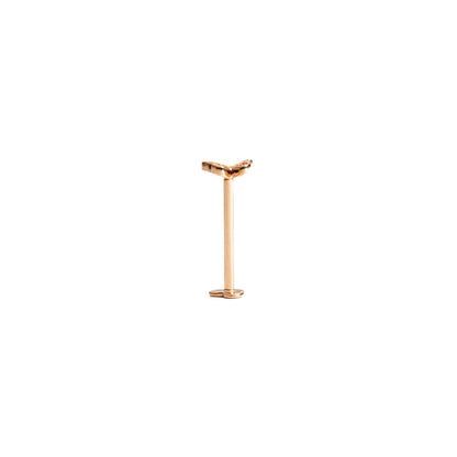 Metamorphosis in Yellow Gold - Diamond Threaded Flatback Stud