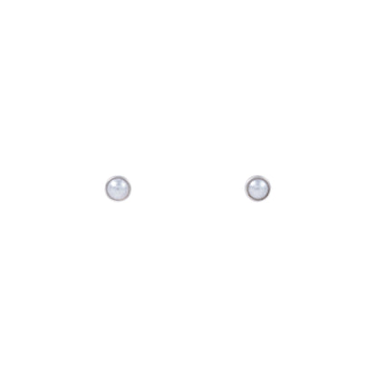 "Mikaela" Pearl in Stainless Steel – Sold as a Pair or Individually