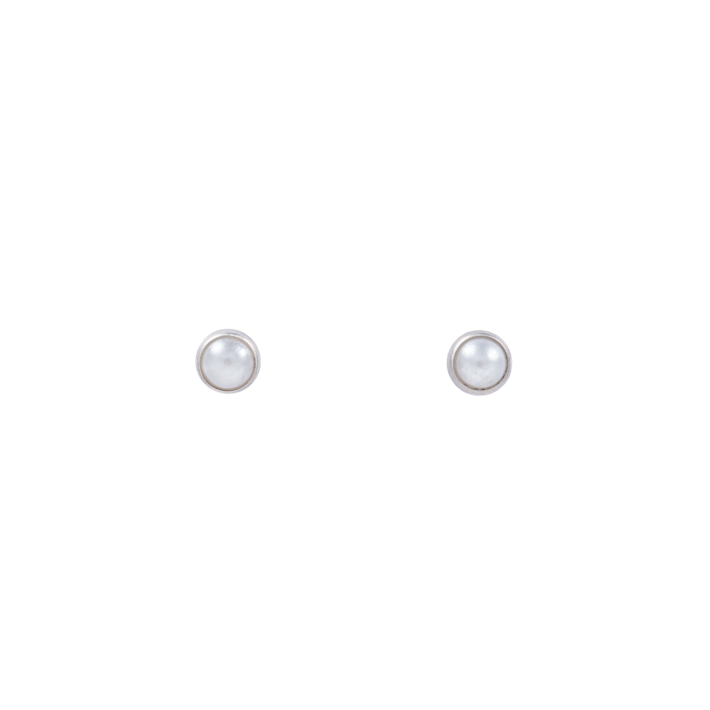 "Mikaela" Pearl in Stainless Steel – Sold as a Pair or Individually