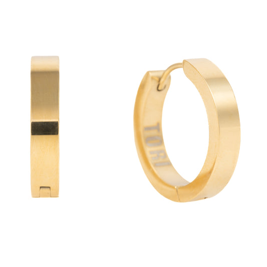 "Theresa" 4mm Thickness in Gold Plated – Sold as a Pair or Individually