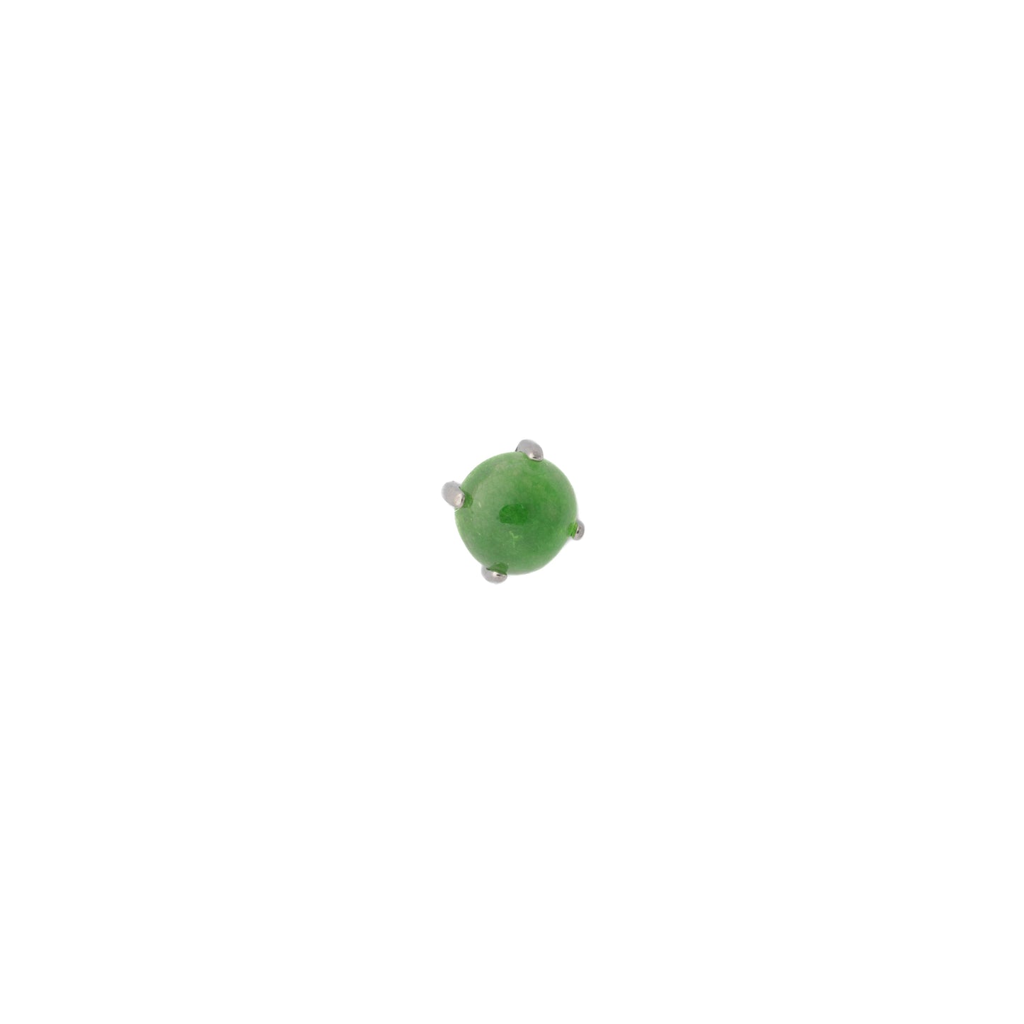 Green Agate (Titanium) - Single Earring