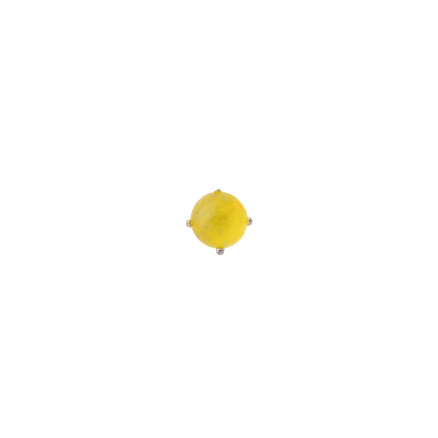 Yellow Agate (Titanium) - Single Earring