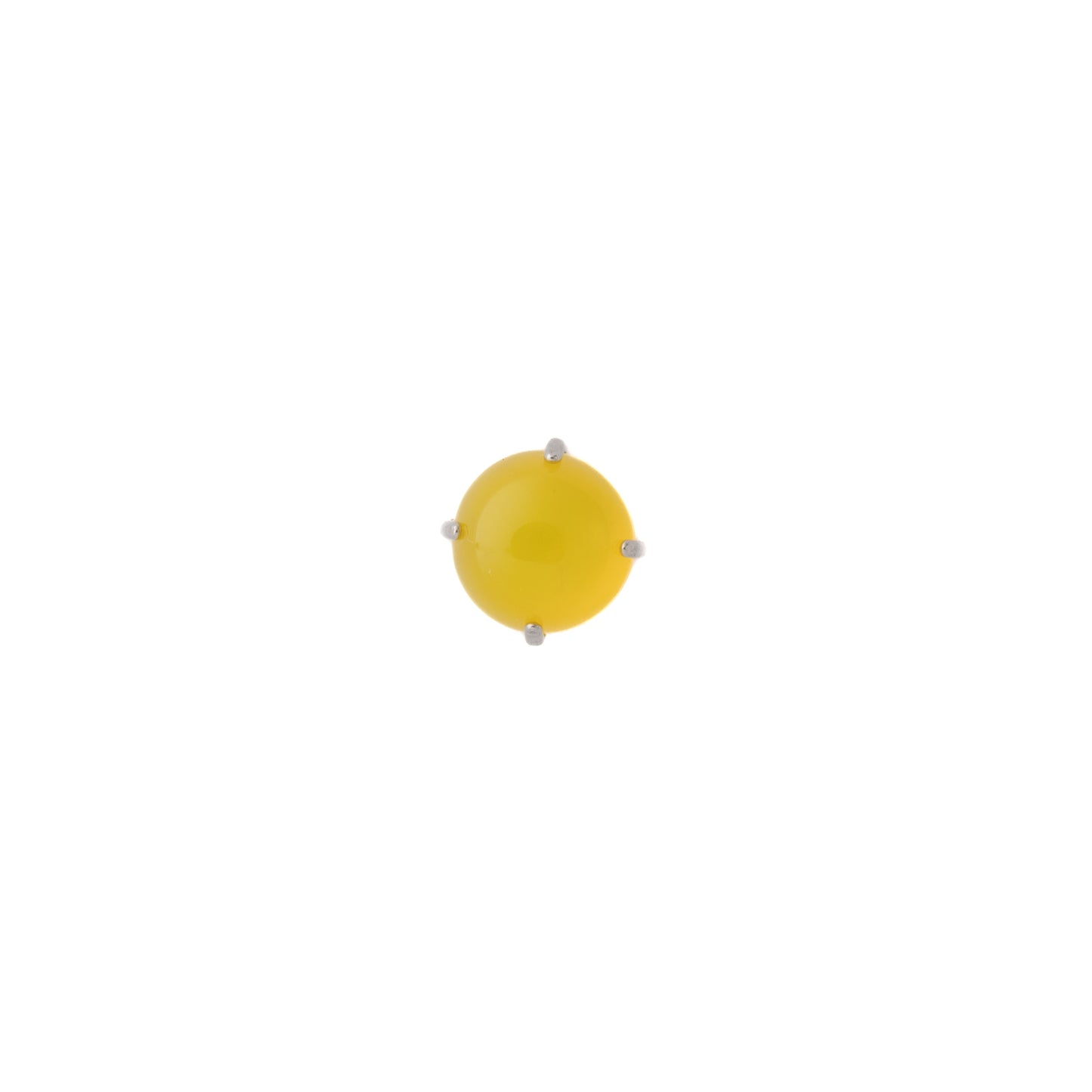 Yellow Agate (Titanium) - Single Earring