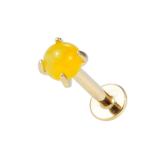 Yellow Agate - Single Earring