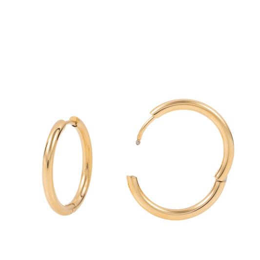 "Victoria" 2.5mm thickness in Gold Plated – Sold as a Pair or Individually